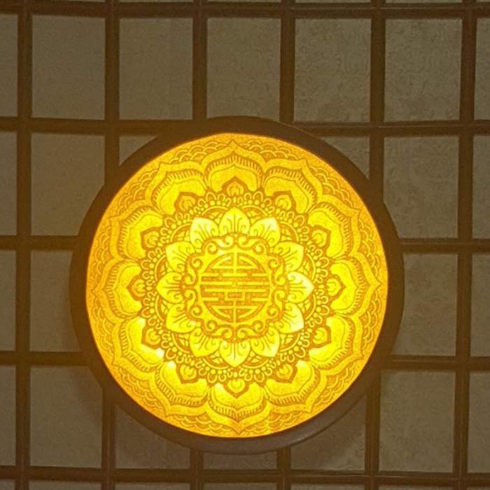 Mẫu tranh giấy trúc tròn